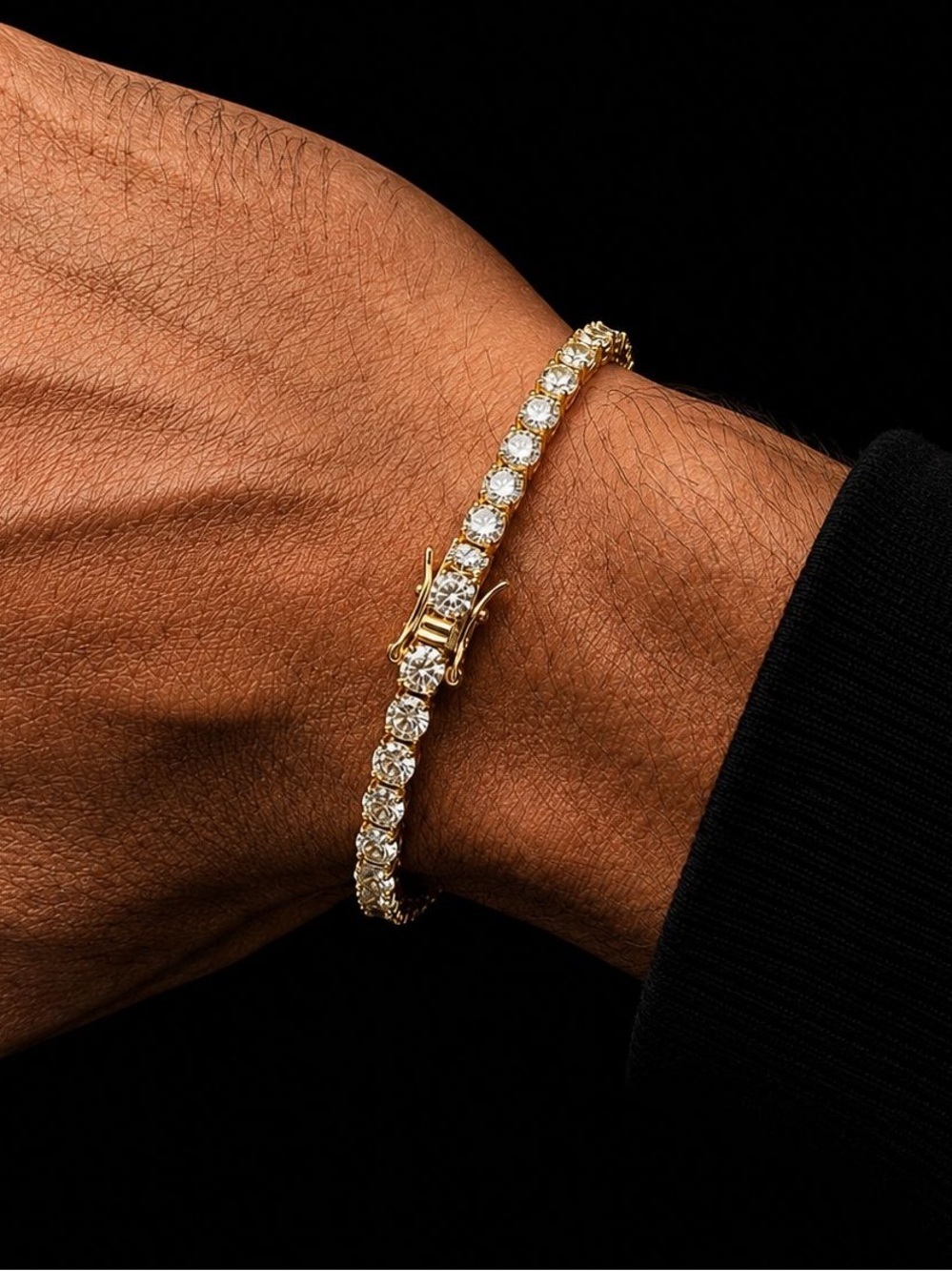 18K Gold Plated, 13.5CTW Moissanite Tennis Bracelet